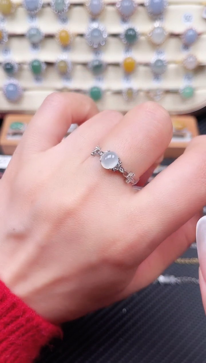 【闪购商品】翡翠戒指银S925镶嵌戒指02