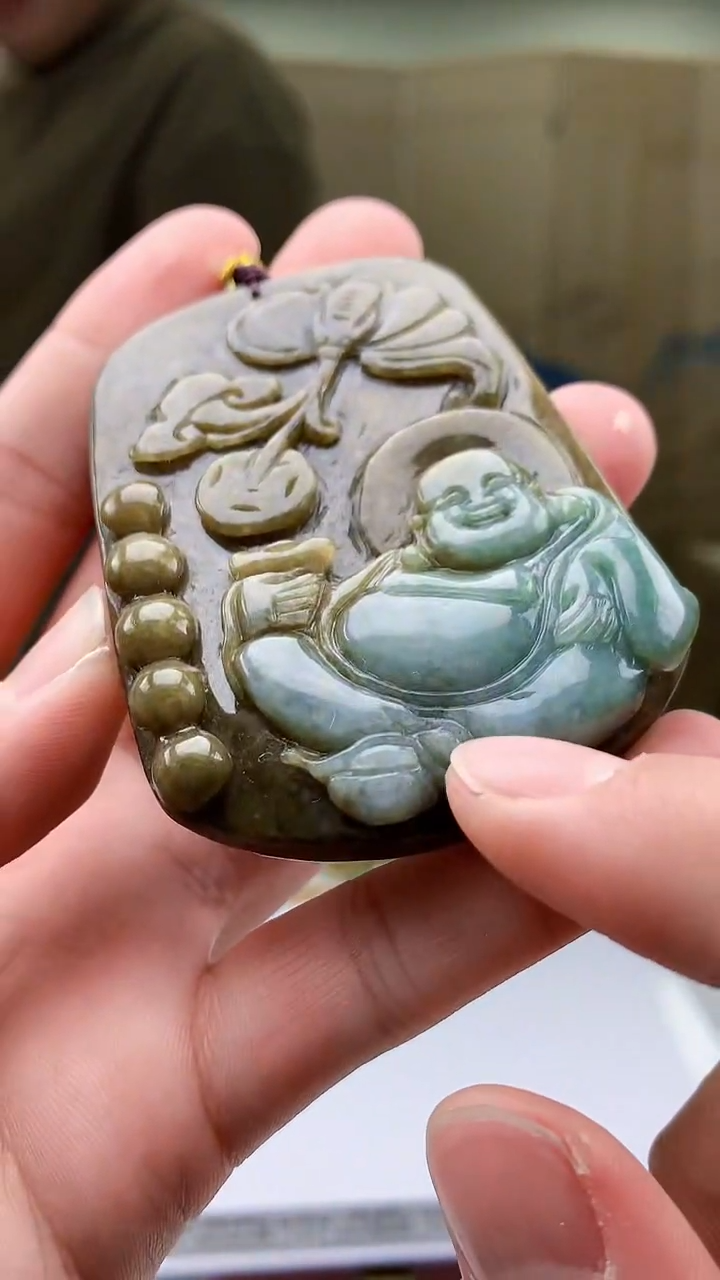 【闪购商品】定制翡翠未镶嵌4812bb-毛货挂件66