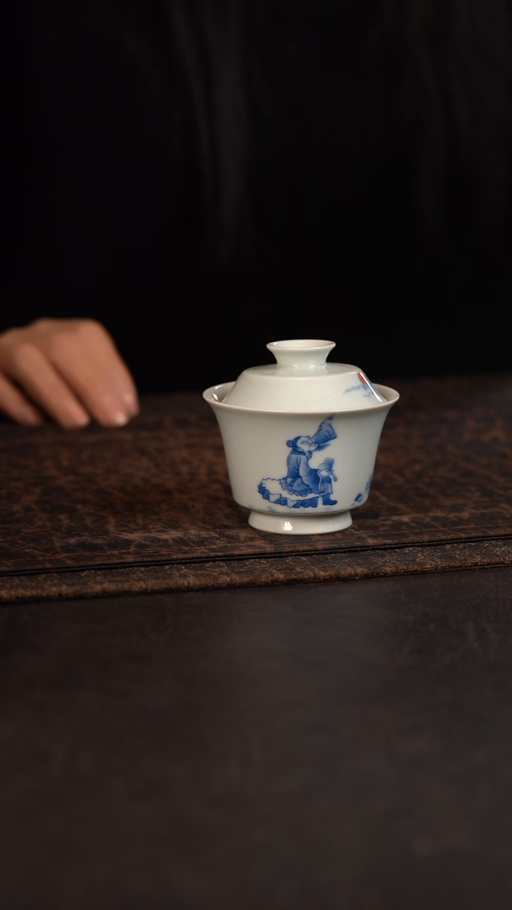 【闪购商品】杯愚公坊指日高升马蹄盖碗