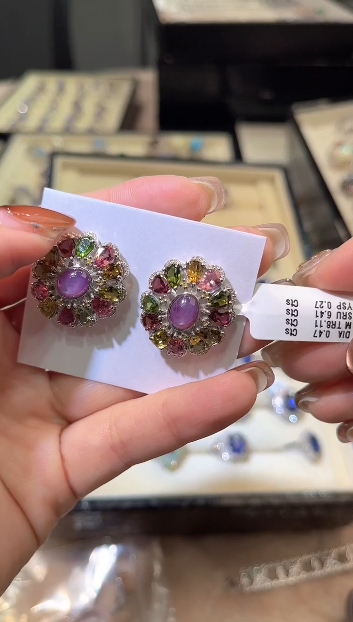 【闪购商品】定制红宝石耳饰未镶嵌耳饰