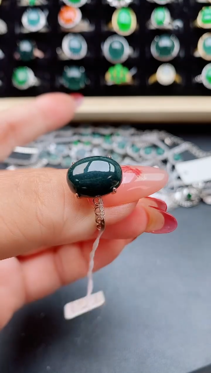 【闪购商品】翡翠戒指银S925镶嵌508050