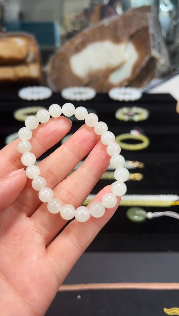 【闪购商品】和田玉手链未镶嵌于田手串卡8