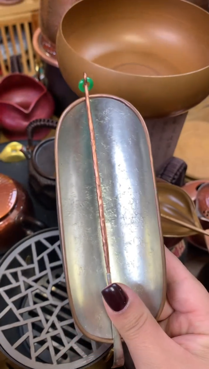 1****?足锡茶则加足银头茶拨