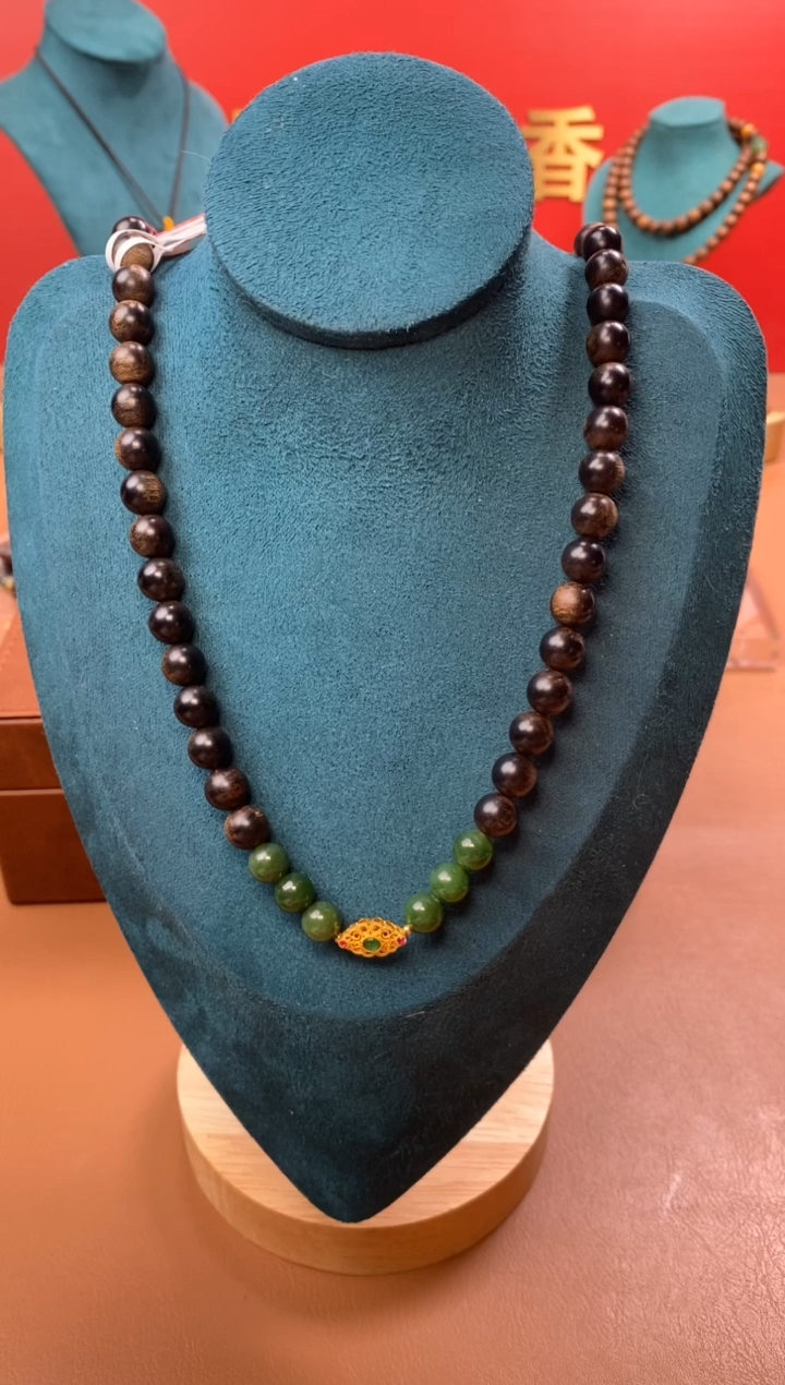 【闪购商品】沉香手串Y玉化白棋瘤疤08三HD00734426