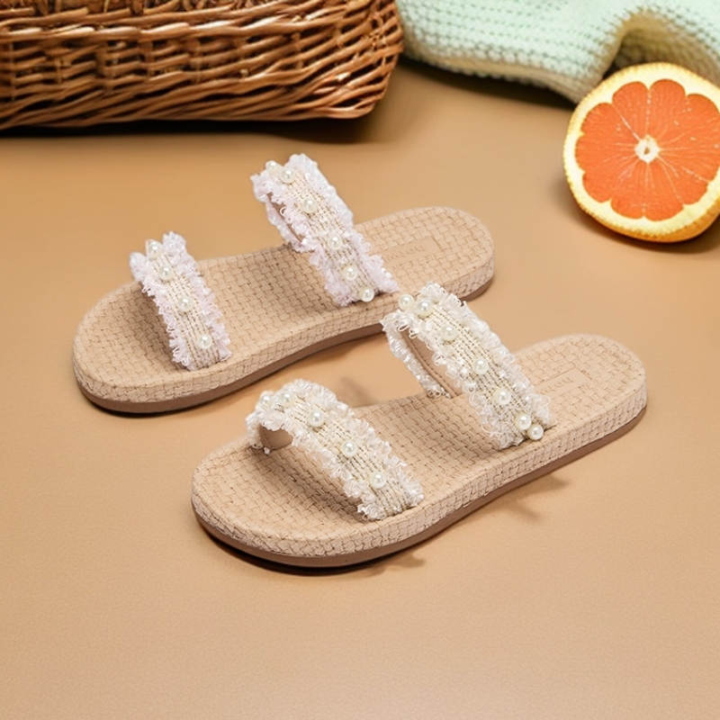 热风2025年夏季新款女士时尚拖鞋H62W25223