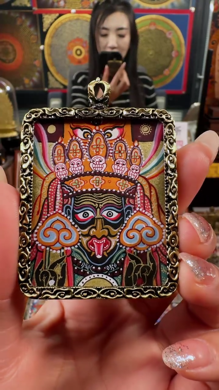 【闪购商品】吊坠 壹善缘城手绘唐卡扎基