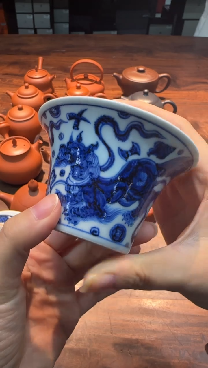 【闪购商品】溪蘭仰元 狮纹马蹄盖碗