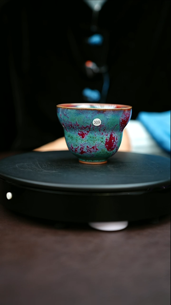 309#原矿钧瓷炉钧釉福禄杯