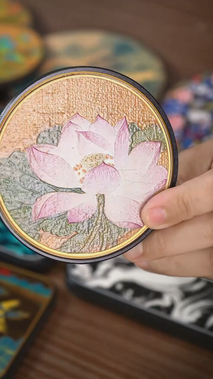 壹藏贰宝出水芙蓉杯垫一片