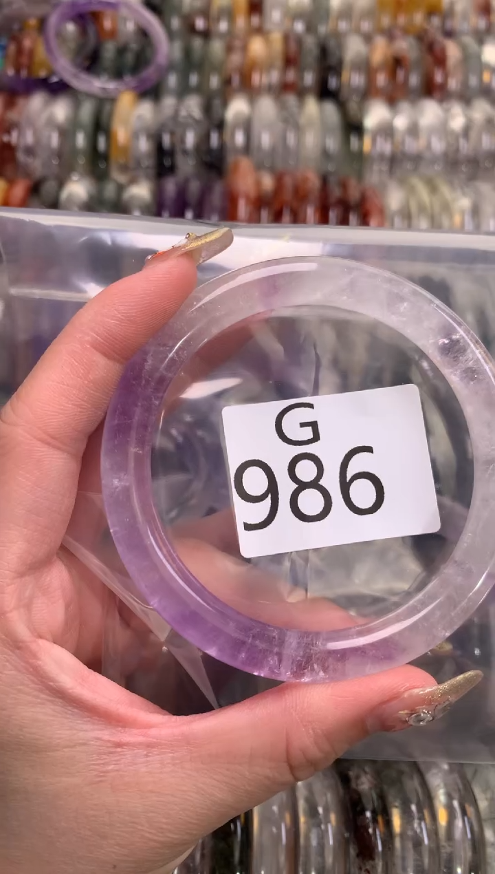 【闪购商品】紫晶水晶手镯未镶嵌986-62