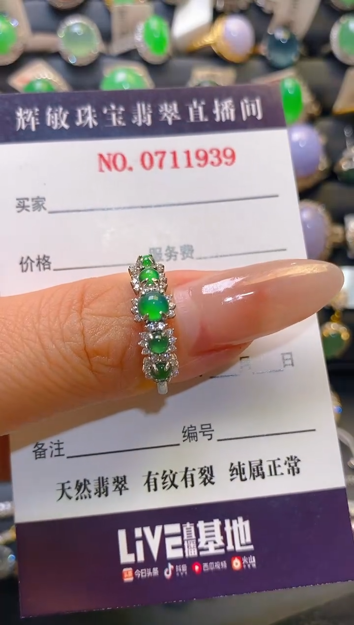 【闪购商品】翡翠耳饰银S925镶嵌天然A货翡翠1