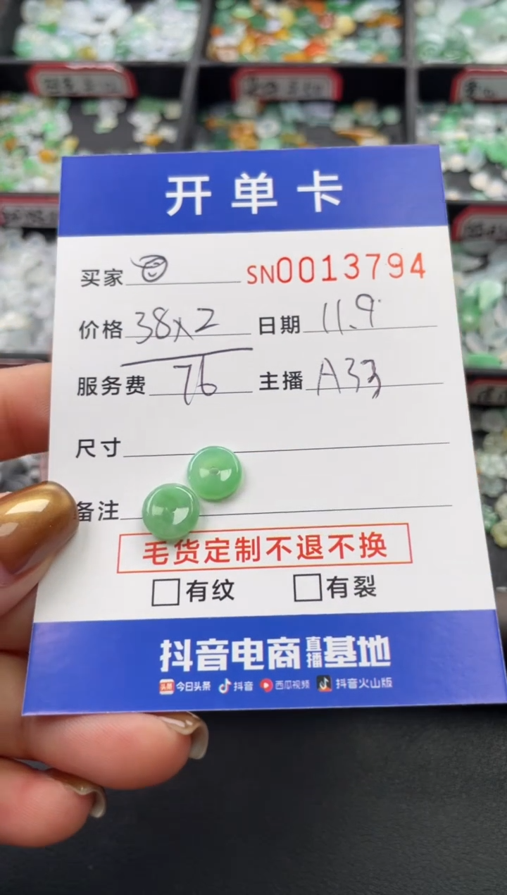 颈饰未镶嵌翡翠?13794