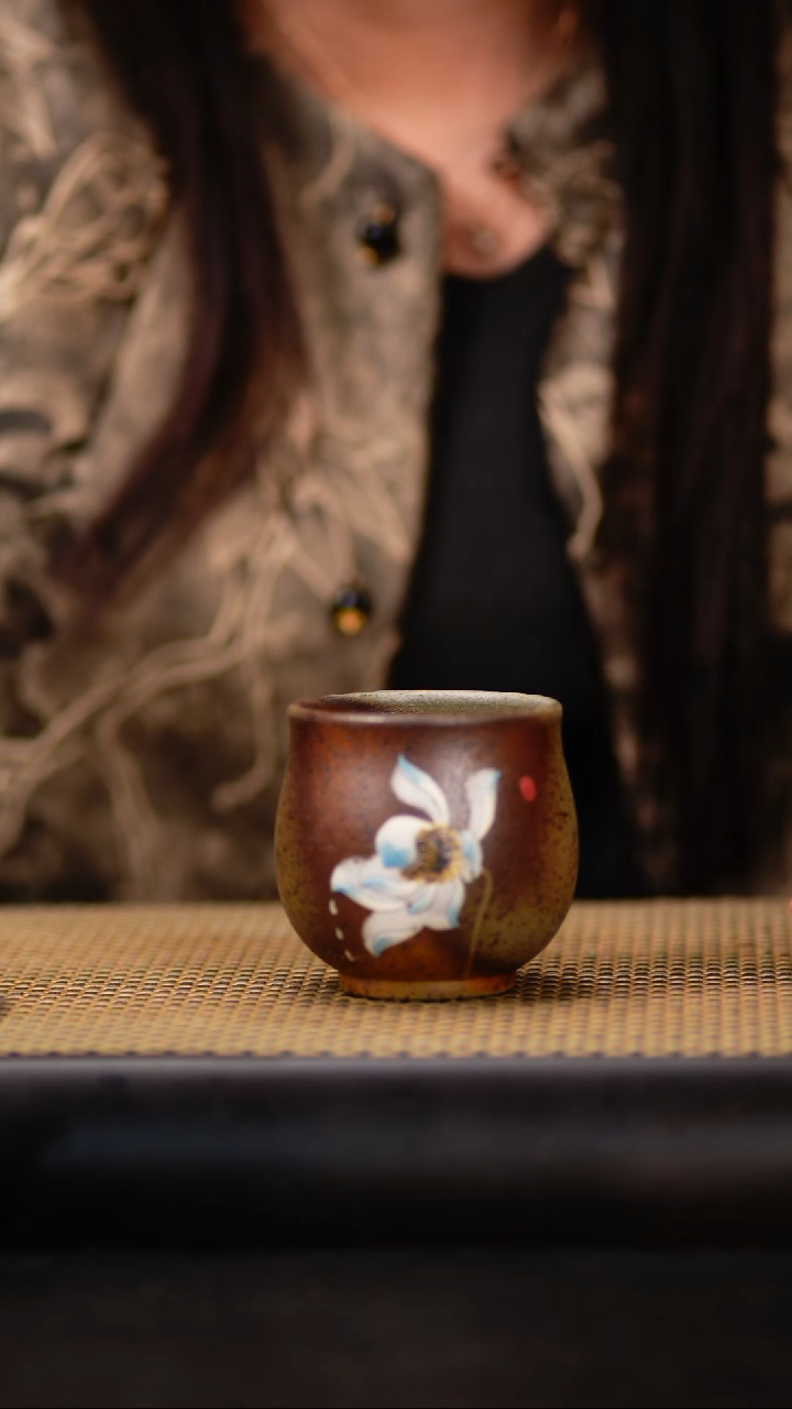 20小鱼柴烧莲花圆融杯