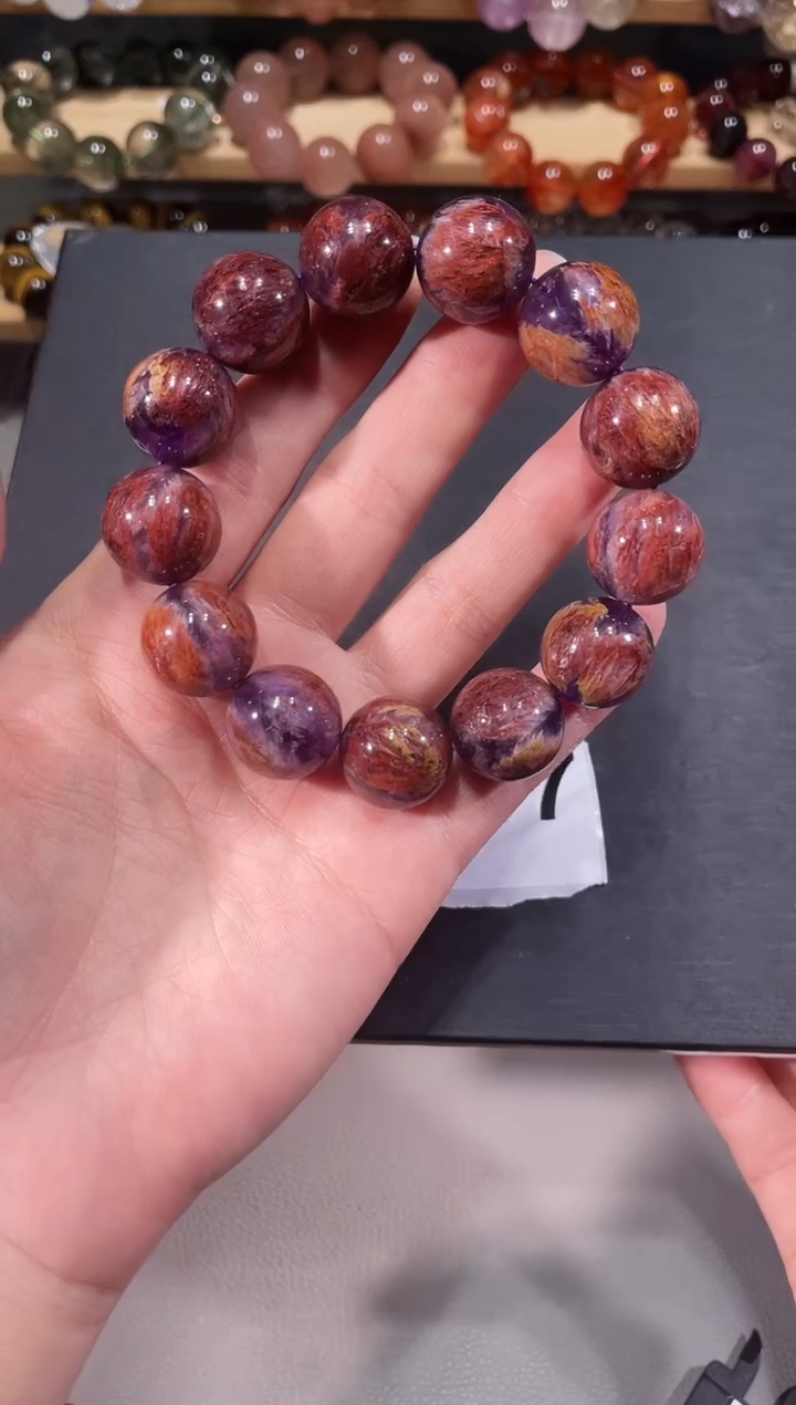 未镶嵌手链水晶A117紫幽灵手链