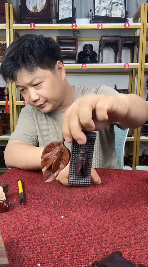 木2件笔搁**********