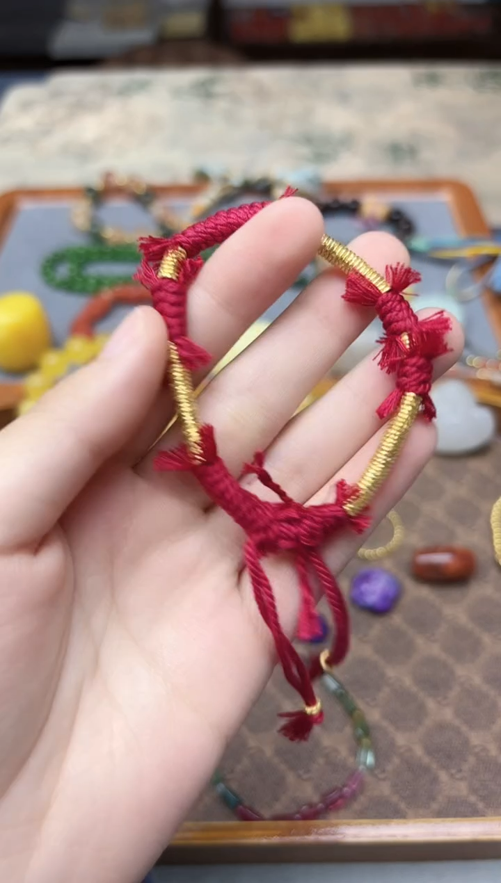 手链18K金18K金红手绳ZX