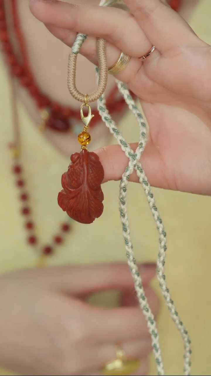 定制南红玛瑙大锦鲤南红吊坠