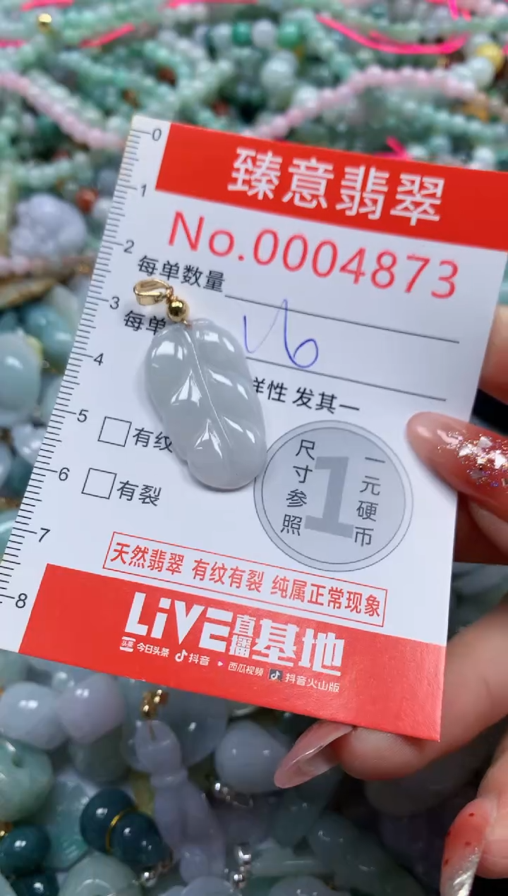 翡翠未镶嵌吊坠(不含链)4873