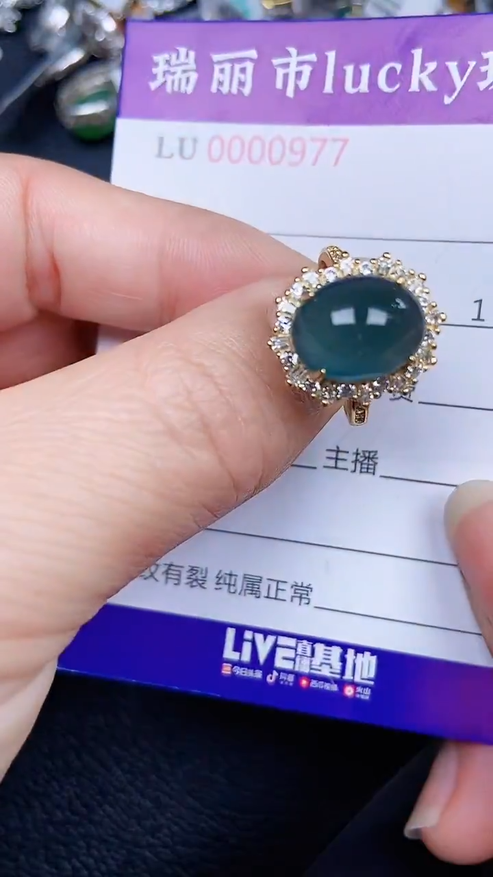 颈饰银S925镶嵌翡翠0977