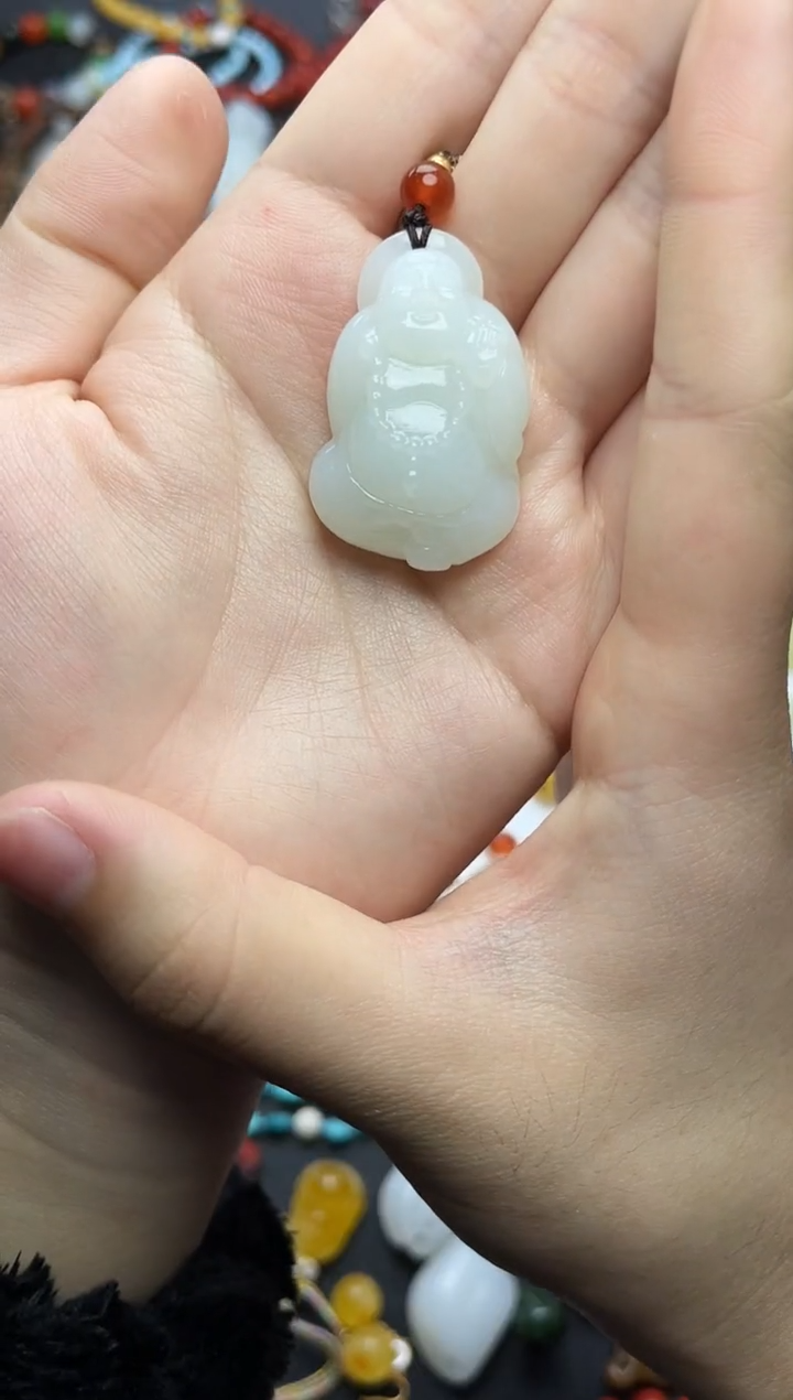 颈饰未镶嵌和田玉佛公06