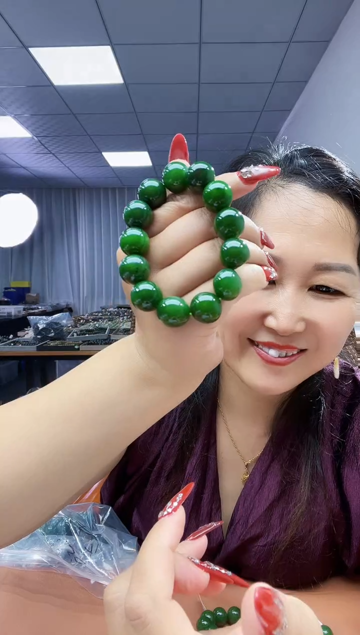 手串未镶嵌和田玉纯天然和田玉新疆玛纳斯碧琉璃翠16