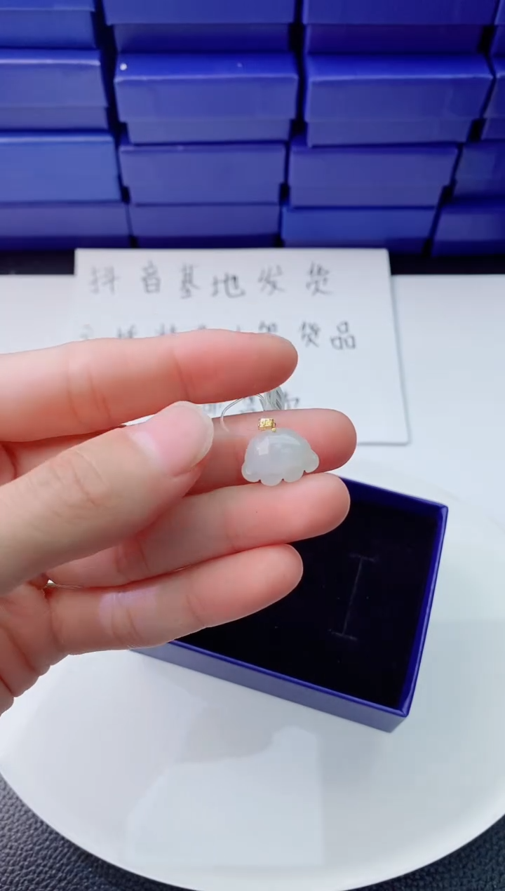 【闪购商品】翡翠18K金镶嵌颈饰            