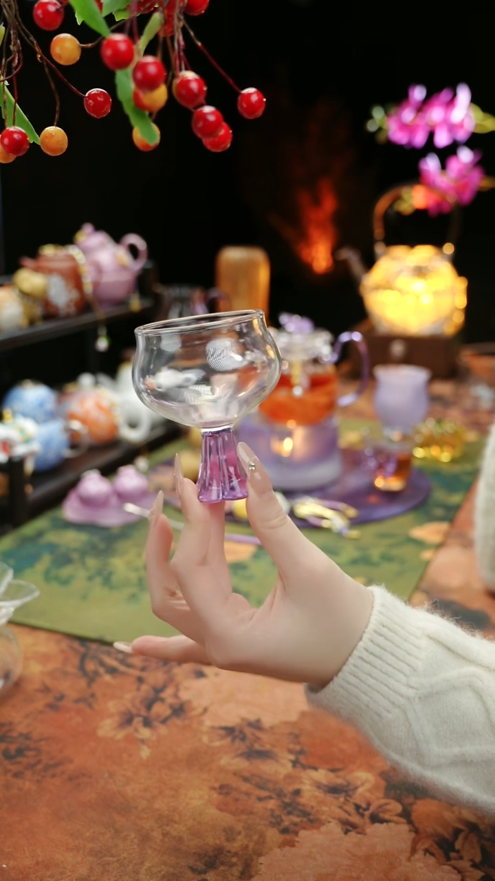 【闪购商品】紫色高足主人杯60cc@@@@@