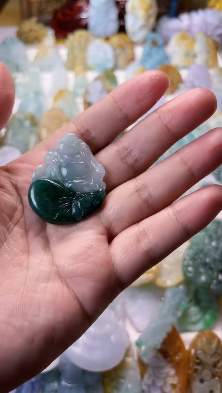 【闪购商品】定制翡翠未镶嵌毛货定制佛 不退不换