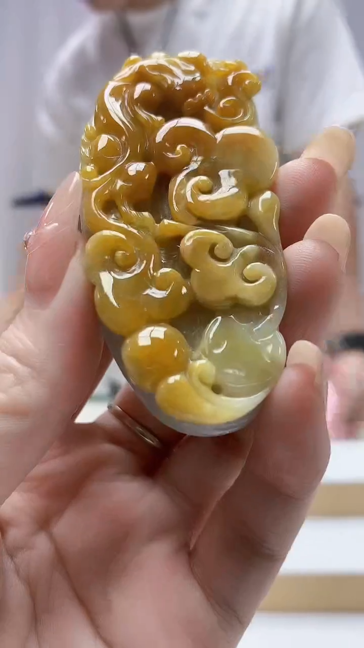 未镶嵌定制翡翠5028DD-毛货挂件87