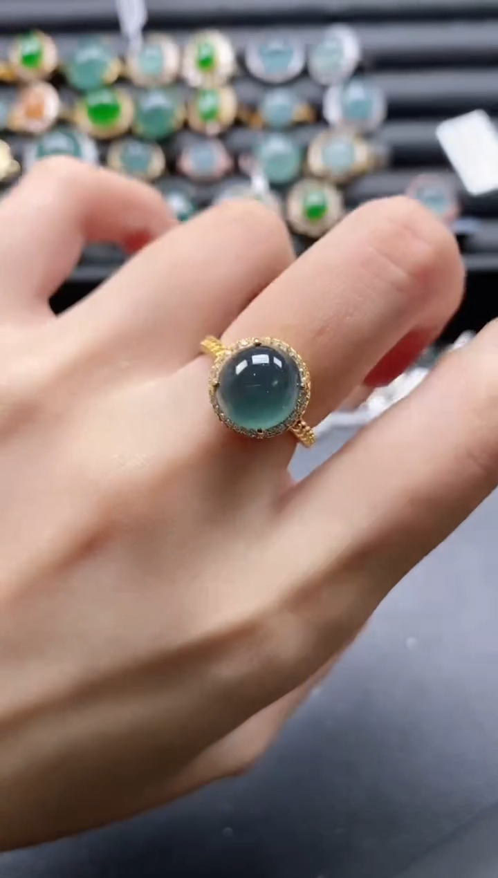 【闪购商品】翡翠戒指银S925镶嵌51511