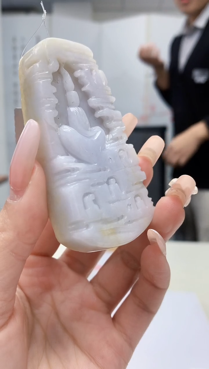 【闪购商品】定制翡翠未镶嵌5145lr-毛货挂件31