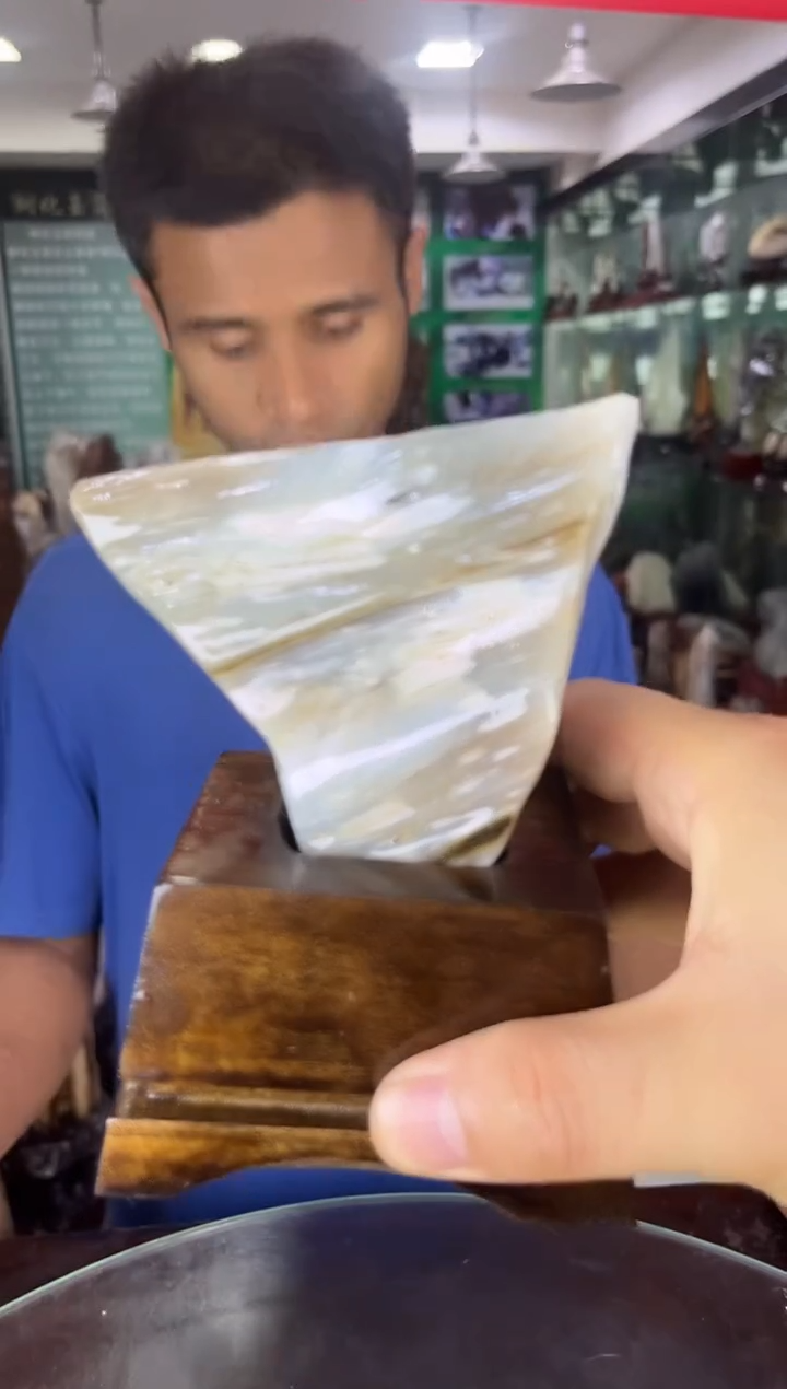未镶嵌珠宝奇石硅化玉缅甸天然树化玉摆件 