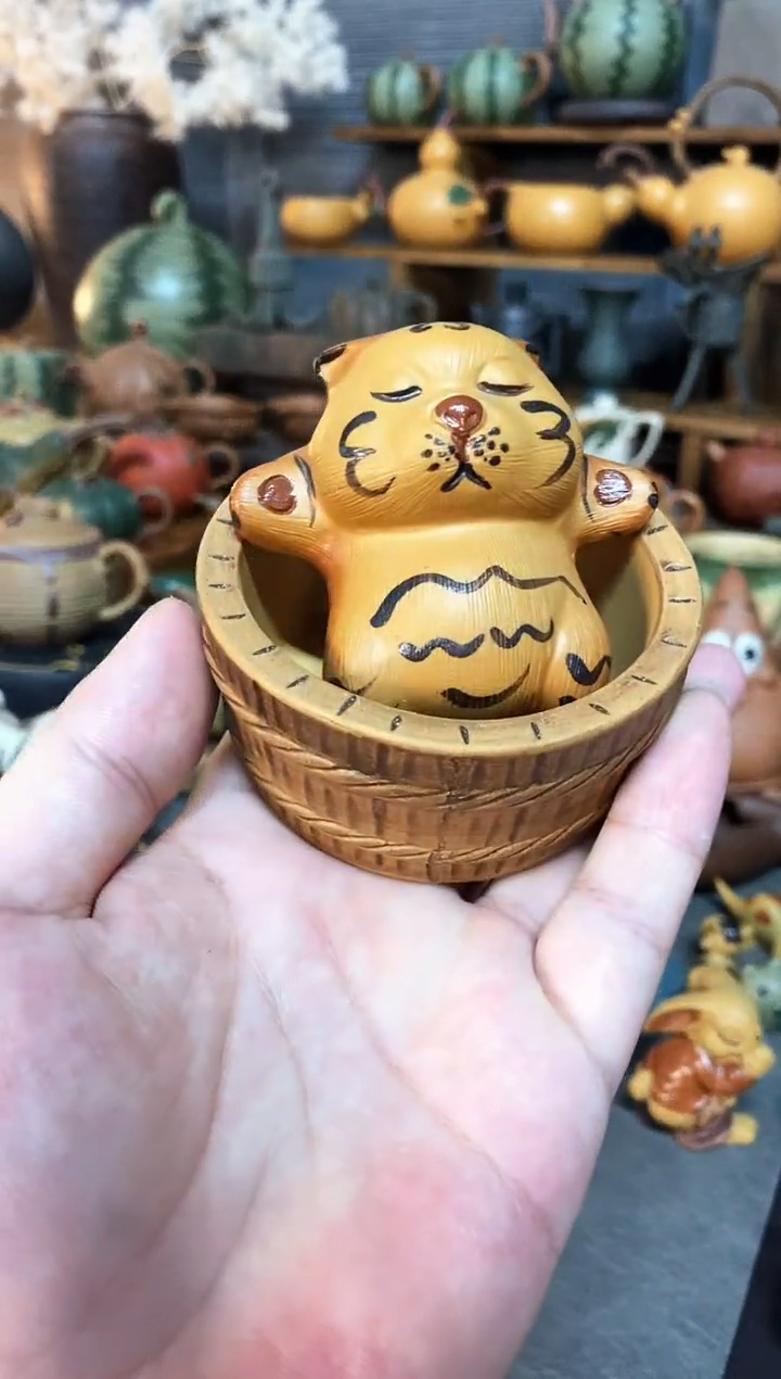 紫砂1紫砂商品躺平虎两件套