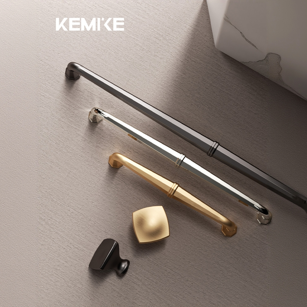 柯米克北欧衣柜门拉手抽屉美式橱柜复古门把拉手单孔简约厨房拉手