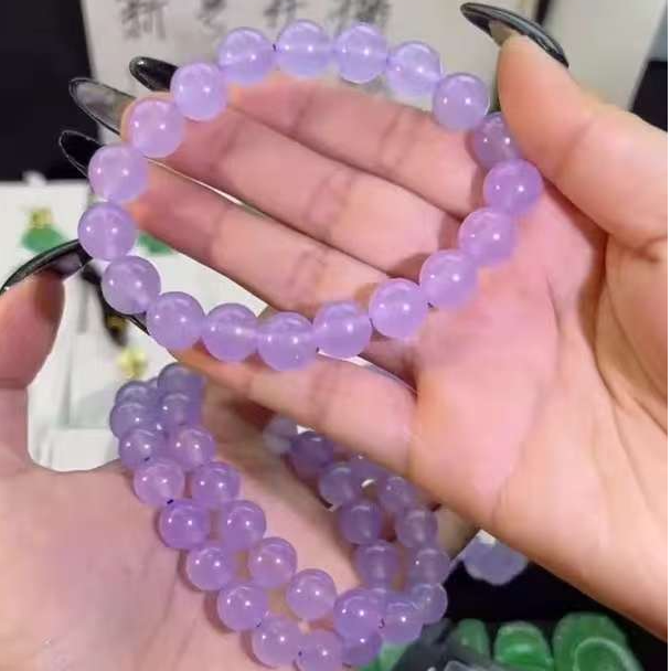 翡翠手串紫罗兰10mm