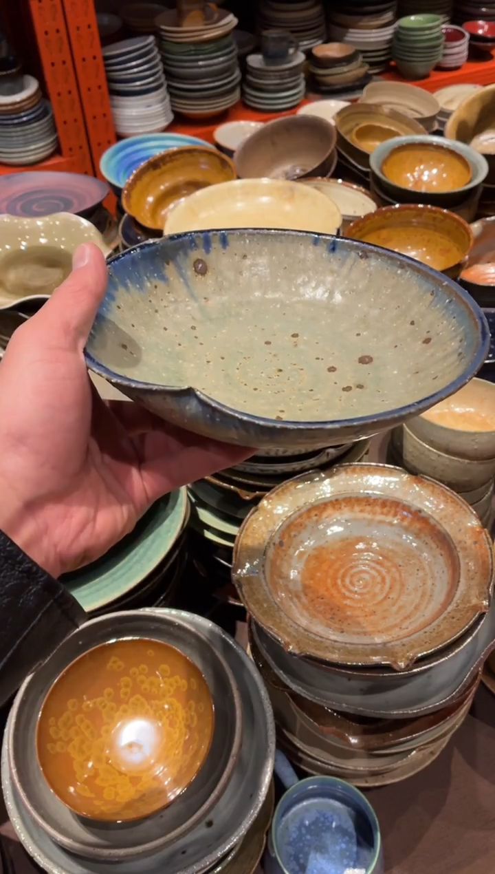 瓷片全量 8寸苏打蓝手工盘