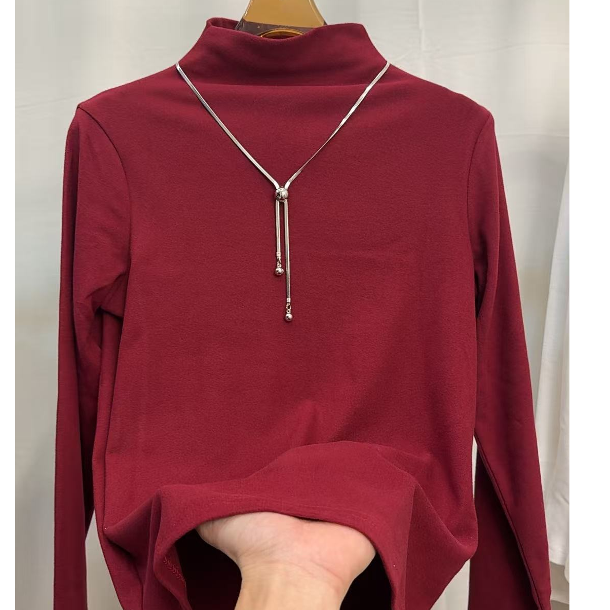 小高领内搭长袖加厚染色半高领秋冬修身网红百搭打底衫