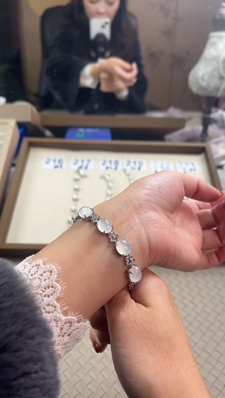 手镯玛瑙/玉髓合金216不带链子