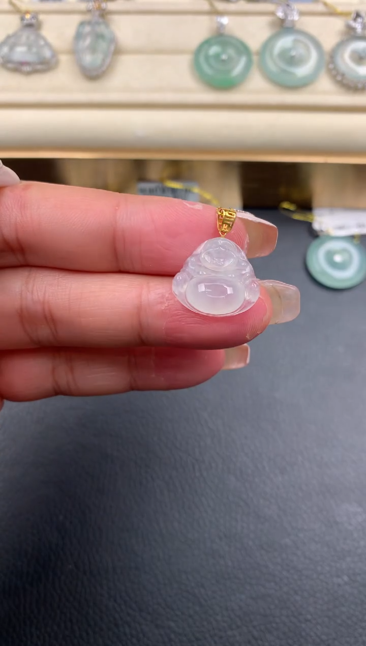 【闪购商品】翡翠颈饰18K金镶嵌D446    