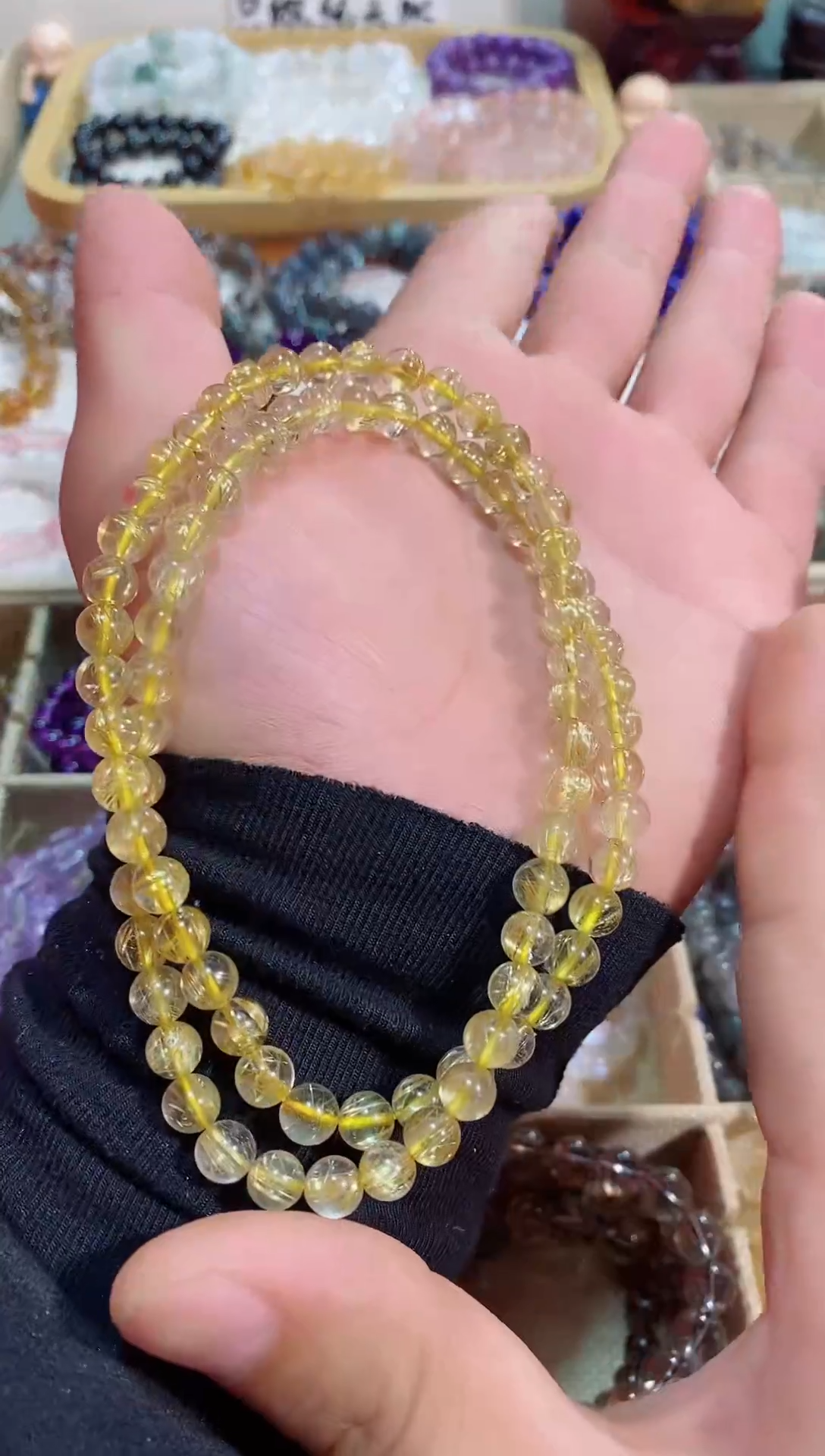 【闪购商品】发晶手链未镶嵌钛晶多圈 （多样性发其一）