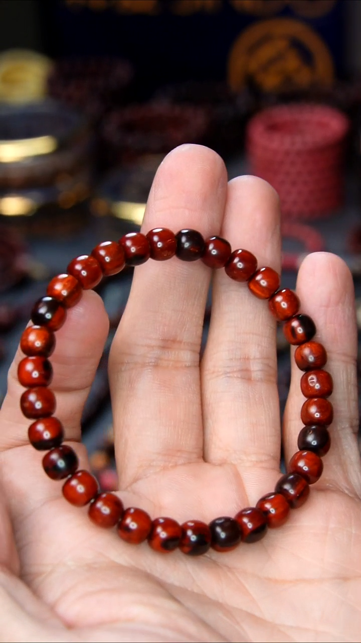 手串/手链小叶紫檀SG013 印度小叶紫檀6*6.6mm单圈 微瑕