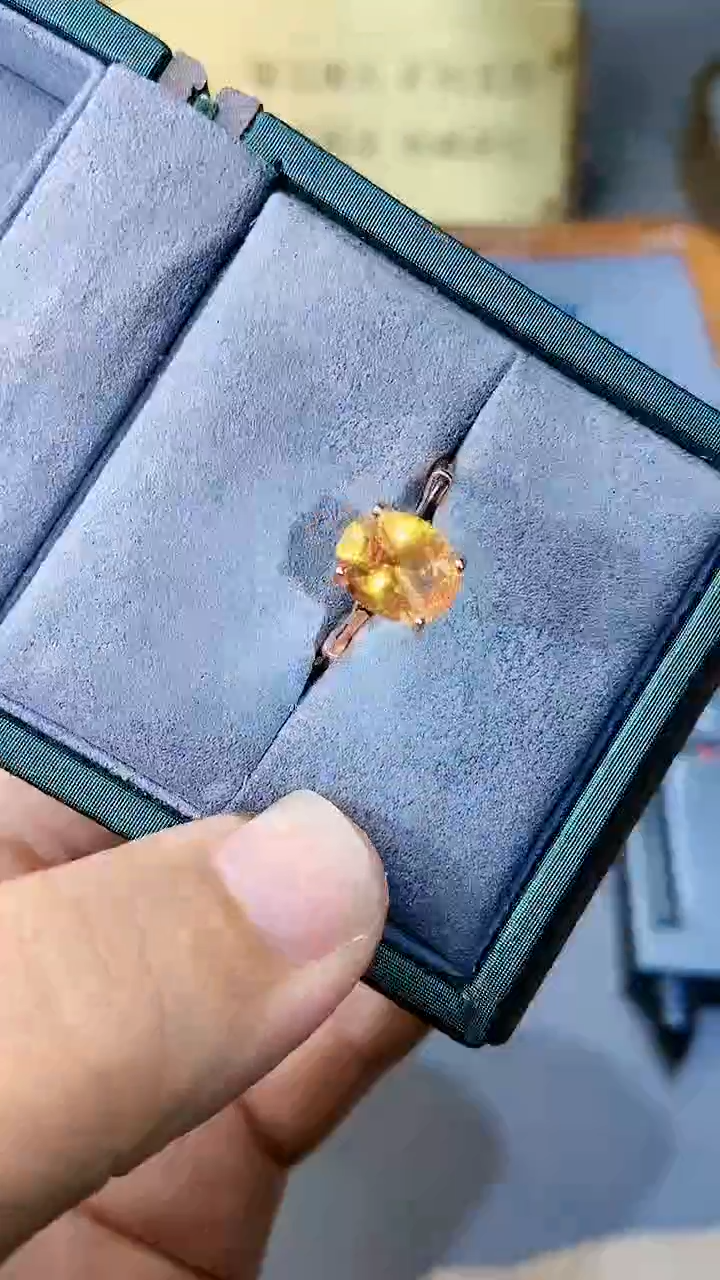 【闪购商品】彩色蓝宝石戒指银S925镶嵌354