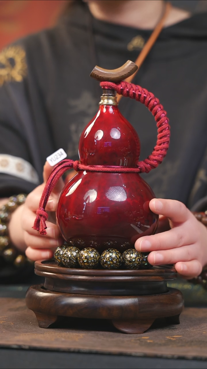 【闪购商品】YU234漆艺酒葫芦不包手串及旋转底座