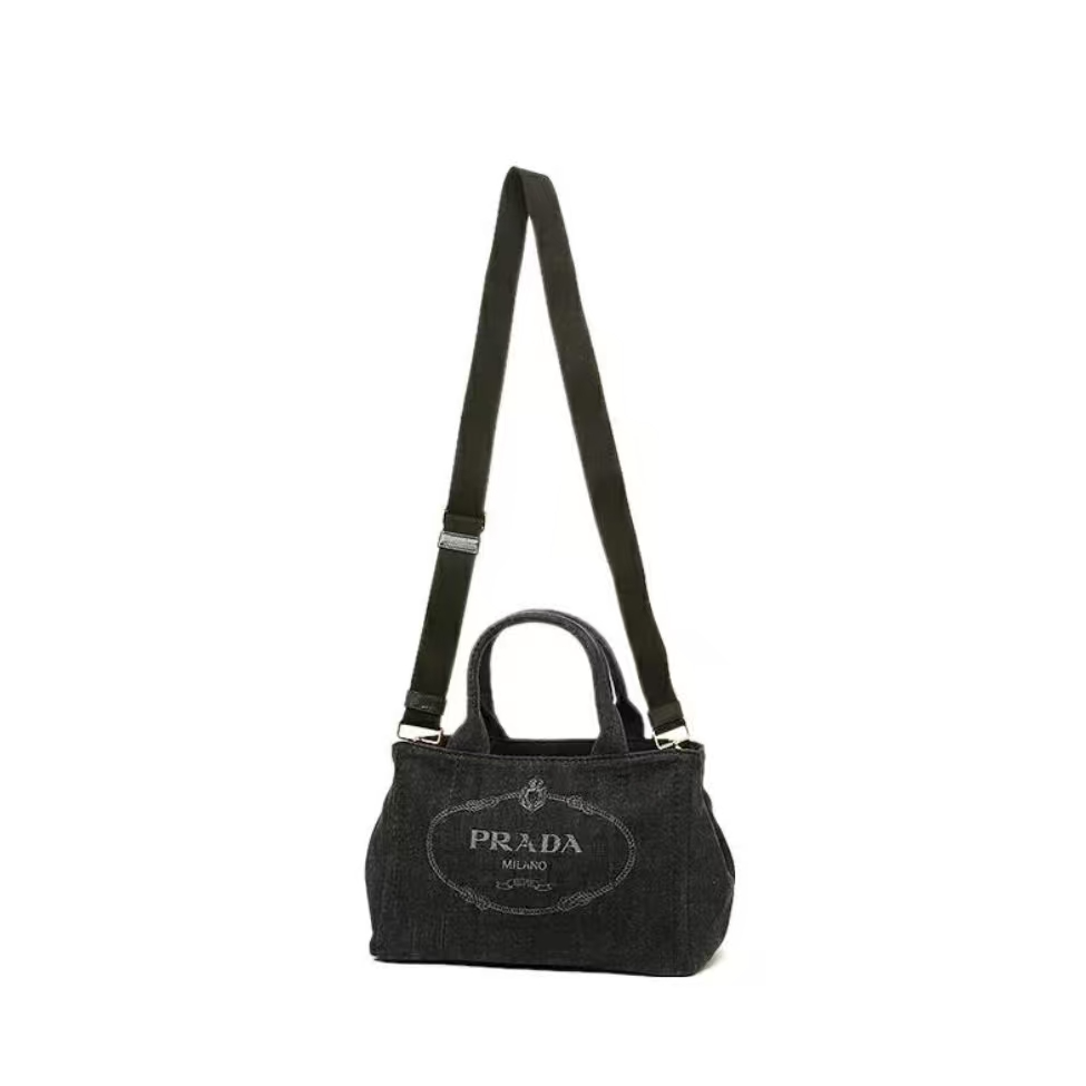 95新 Prada/普拉达 玺越奢品 普拉达黑色沙滩包 THCI3344