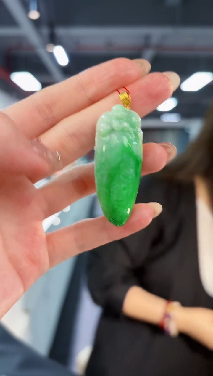 【闪购商品】翡翠颈饰18K金镶嵌缅料A货/支持复检/一件