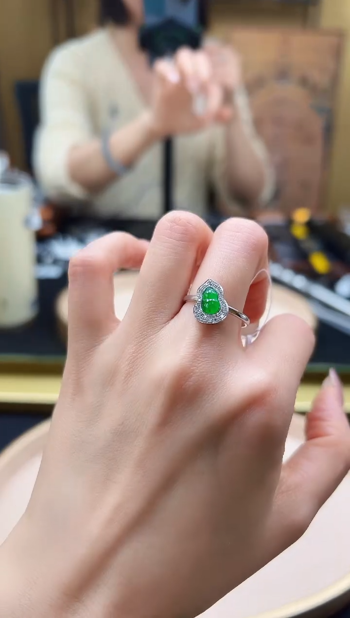 【闪购商品】翡翠戒指18K金镶嵌DFZ0218-14