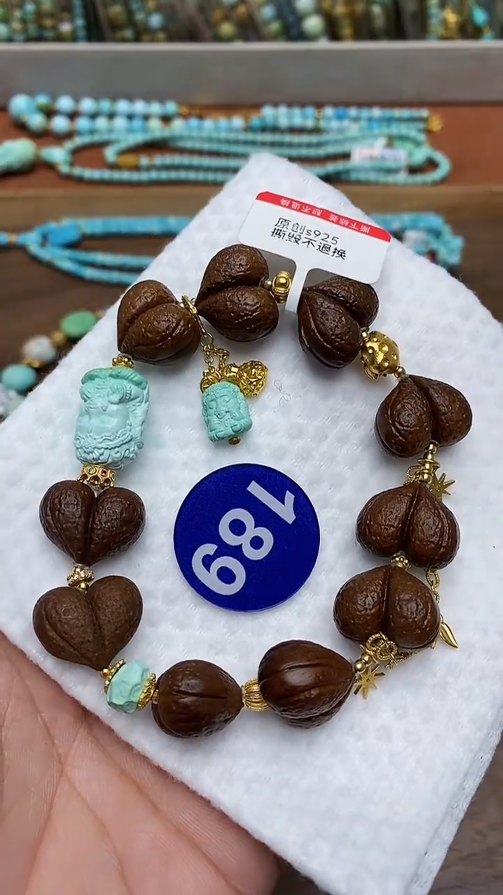 【闪购商品】绿松石手链银S925镶嵌189