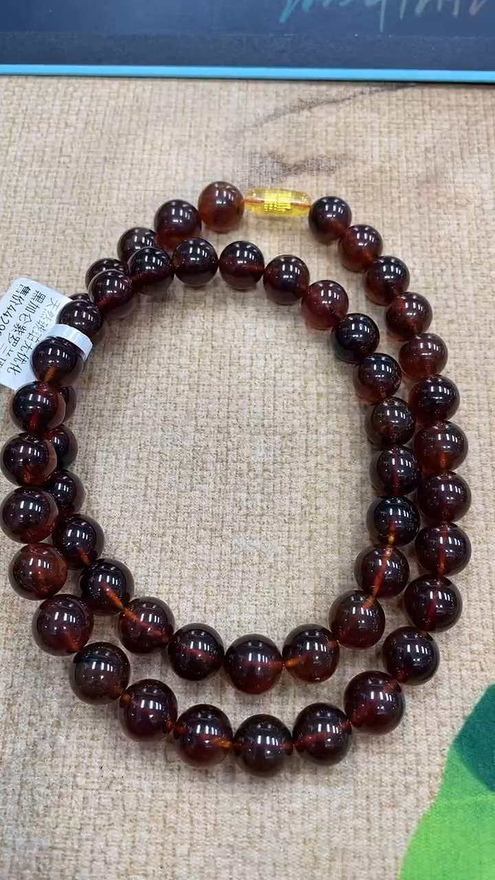 裸石琥珀未镶嵌天然黑加仑紫罗兰卡11项链假一赔十多样性发其一