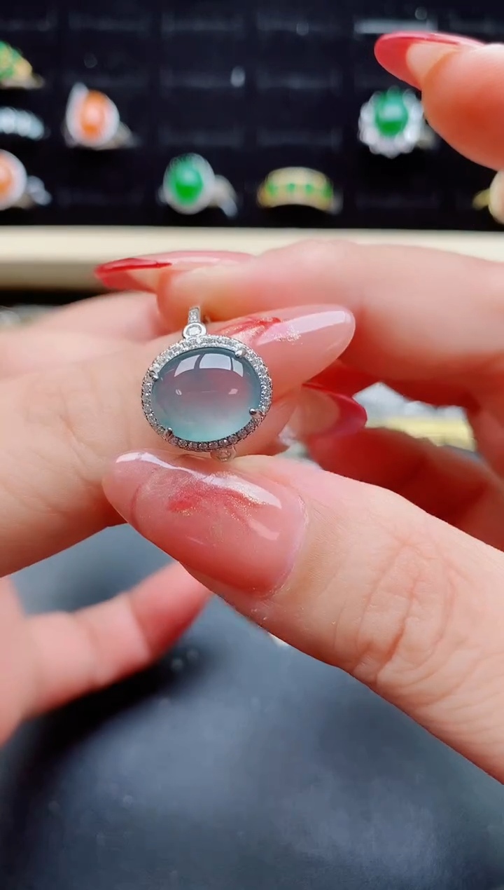 【闪购商品】翡翠戒指银S925镶嵌321321