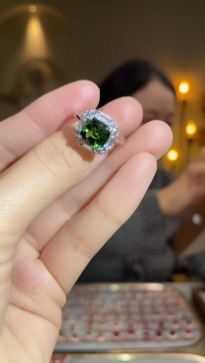 银S925镶嵌手饰碧玺手饰